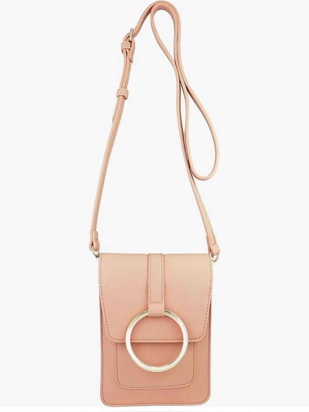 NWT BRENTANO Vegan Small Flap-Over Crossbody/Waist Bag Hazelnut
